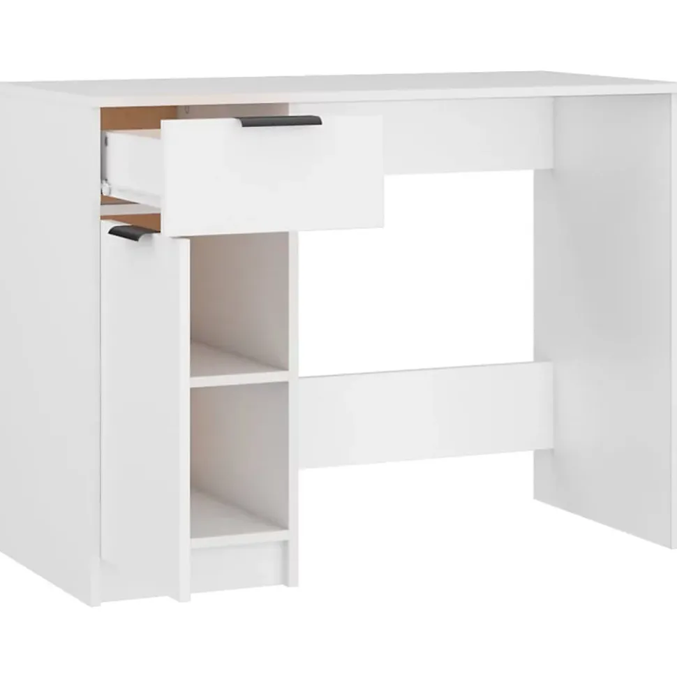vidaXL Bureau Blanc 100x50x75 cm Bois d'ingénierie 811493