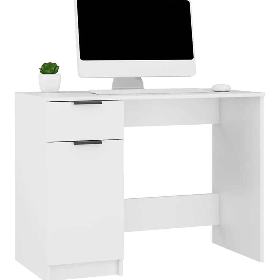 vidaXL Bureau Blanc 100x50x75 cm Bois d'ingénierie 811493