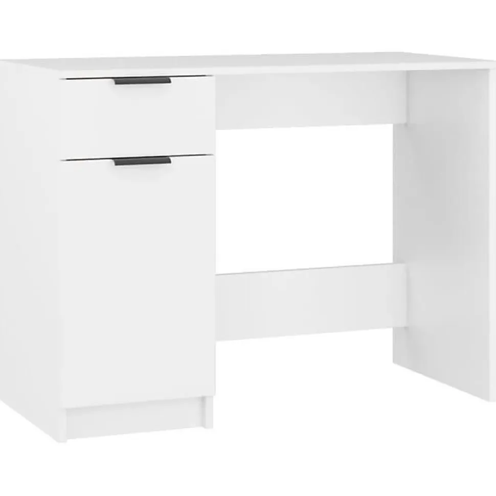 vidaXL Bureau Blanc 100x50x75 cm Bois d'ingénierie 811493
