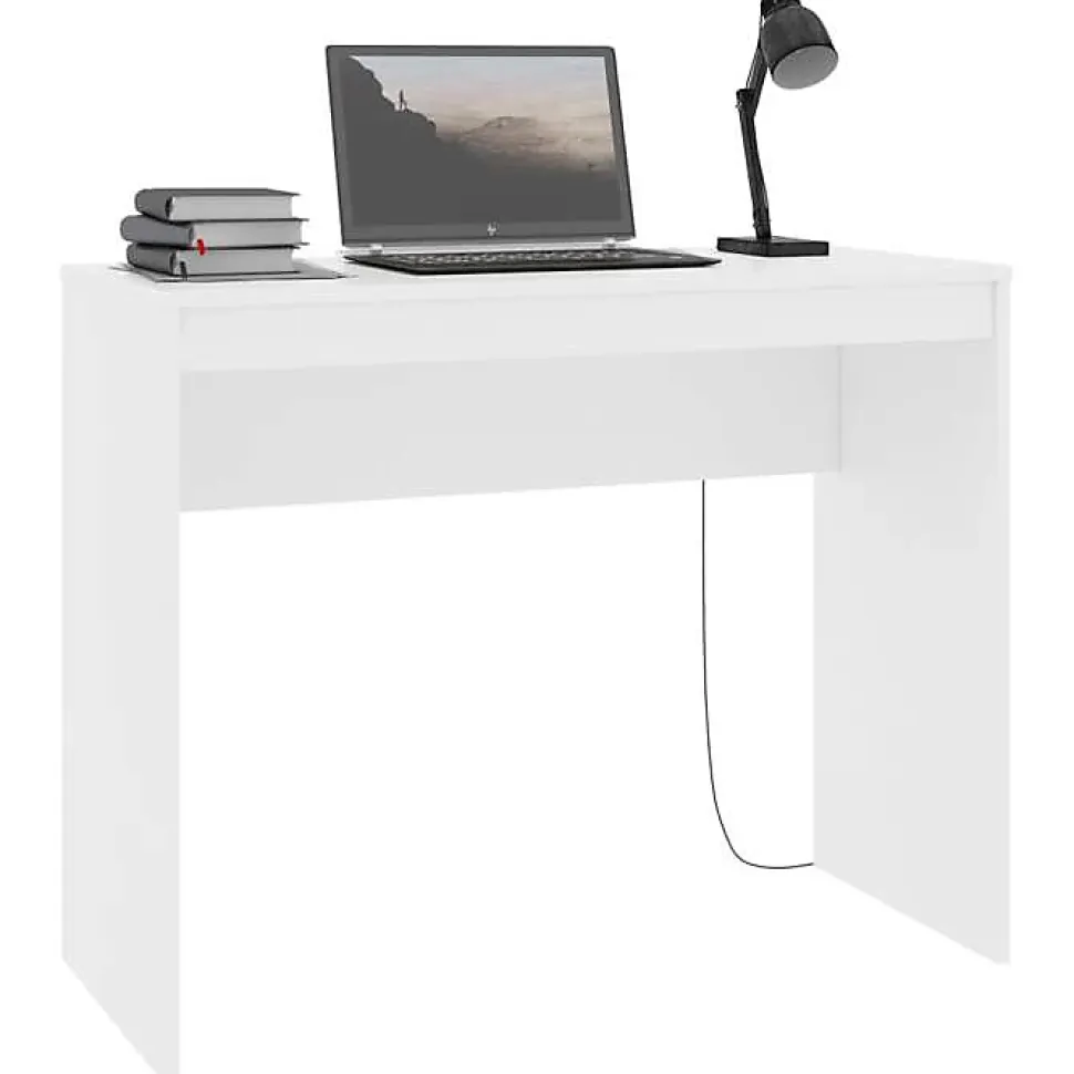 vidaXL Bureau Blanc 90x40x72 cm Bois d'ingénierie 800378