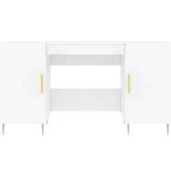 vidaXL Bureau blanc 140x50x75 cm bois d'ingénierie 829532