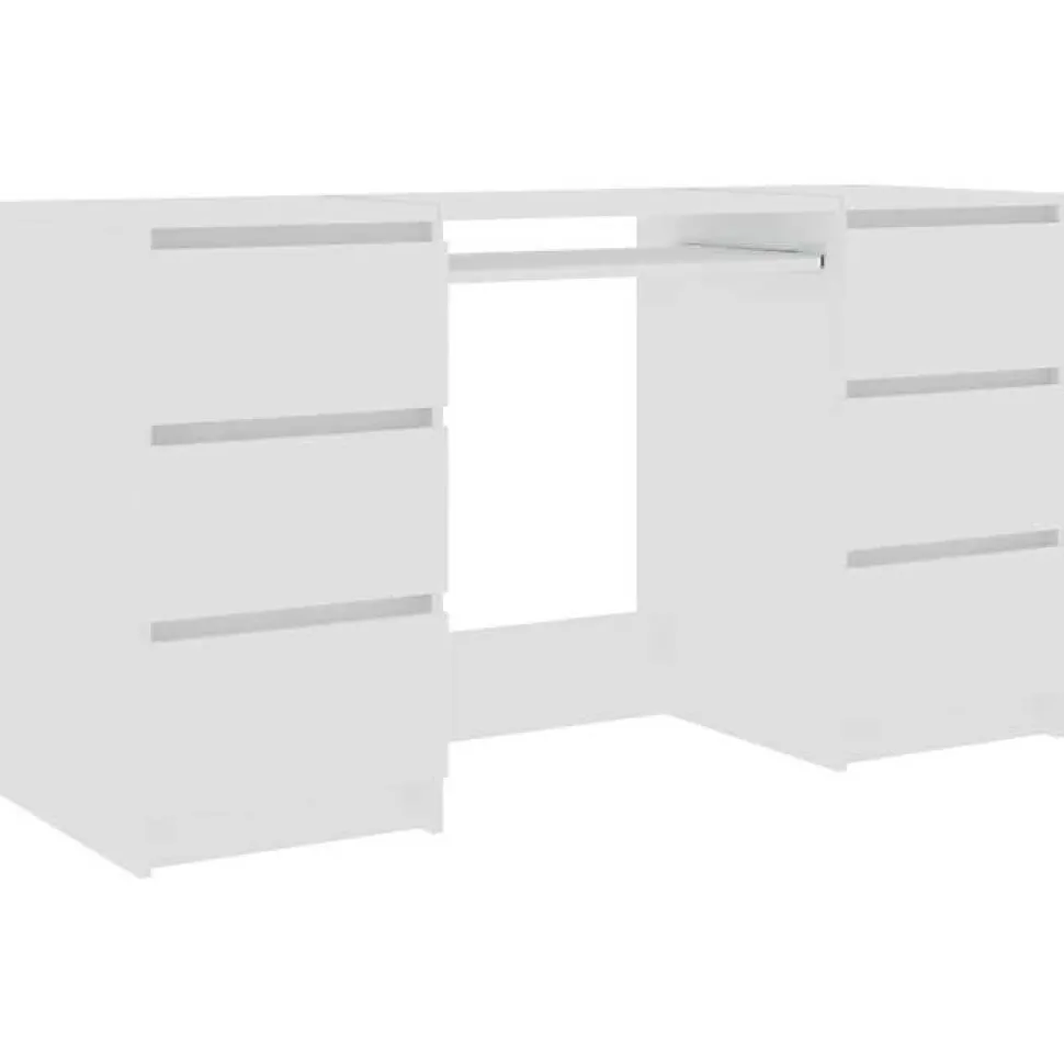 vidaXL Bureau Blanc 140x50x77 cm Aggloméré