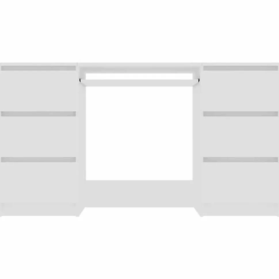 vidaXL Bureau Blanc 140x50x77 cm Aggloméré