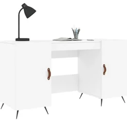 vidaXL Bureau blanc 140x50x75 cm bois d'ingénierie 829516