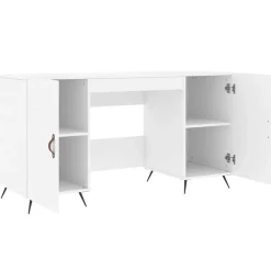 vidaXL Bureau blanc 140x50x75 cm bois d'ingénierie 829516