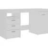 vidaXL Bureau Blanc 140x50x76 cm Aggloméré