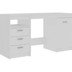 vidaXL Bureau Blanc 140x50x76 cm Aggloméré