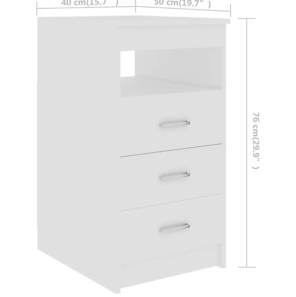 vidaXL Bureau Blanc 140x50x76 cm Aggloméré