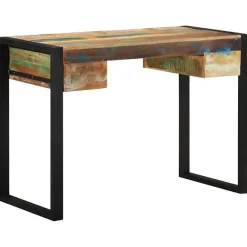 vidaXL Bureau Bois de récupération massif
