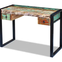 vidaXL Bureau Bois de récupération massif