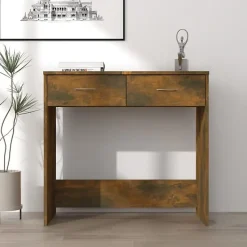 vidaXL Bureau Chêne fumé 80x40x75 cm Bois d'ingénierie 815474