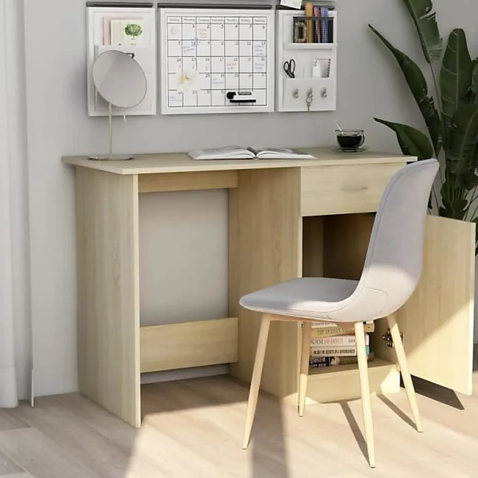vidaXL Bureau Chêne sonoma 100 x 50 x 76 cm Aggloméré