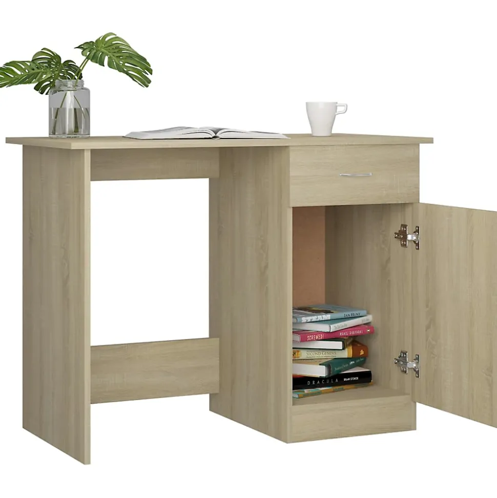 vidaXL Bureau Chêne sonoma 100 x 50 x 76 cm Aggloméré