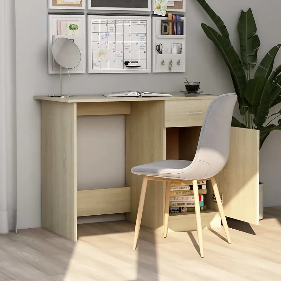 vidaXL Bureau Chêne sonoma 100 x 50 x 76 cm Aggloméré