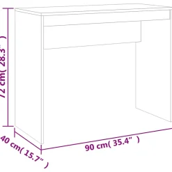 vidaXL Bureau Chêne sonoma 90x40x72 cm Bois d'ingénierie 800381