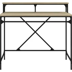 vidaXL Bureau chêne sonoma 100x50x90 cm bois d'ingénierie et fer 826700