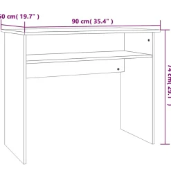 vidaXL Bureau Chêne sonoma 90x50x74 cm Aggloméré
