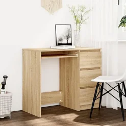 vidaXL Bureau Chêne sonoma 90x45x76 cm Aggloméré 801376