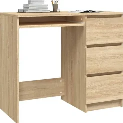 vidaXL Bureau Chêne sonoma 90x45x76 cm Aggloméré 801376