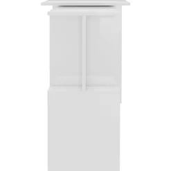 vidaXL Bureau d'angle Blanc brillant 200x50x76 cm Aggloméré