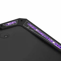 vidaXL Bureau de Jeu à LED en Forme de Y, Table d'Ordinateur avec Support pour écouteurs, Meuble de Salon Salle de Séjour 325424