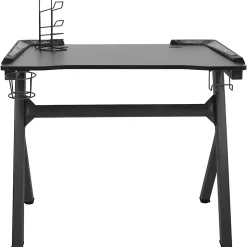 vidaXL Bureau de Jeu à LED en Forme de Y, Table d'Ordinateur avec Support pour écouteurs, Meuble de Salon Salle de Séjour 325424
