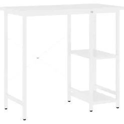 vidaXL Bureau d'ordinateur Blanc 80x40x72 cm MDF et métal