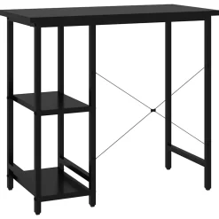 vidaXL Bureau d'ordinateur Noir 80x40x72 cm MDF et métal