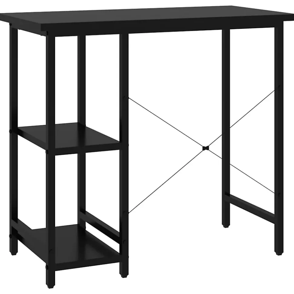 vidaXL Bureau d'ordinateur Noir 80x40x72 cm MDF et métal
