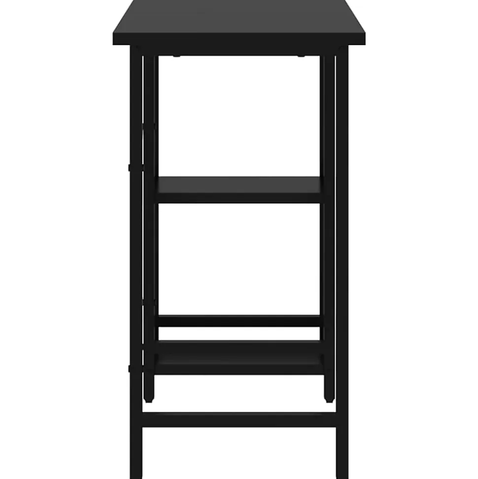 vidaXL Bureau d'ordinateur Noir 80x40x72 cm MDF et métal