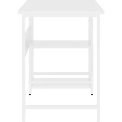 vidaXL Bureau d'ordinateur Blanc 105x55x72 cm MDF et métal