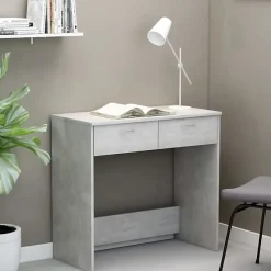 vidaXL Bureau Gris béton 80x40x75 cm Aggloméré