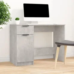 vidaXL Bureau Gris béton 100x50x75 cm Bois d'ingénierie 811497