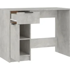 vidaXL Bureau Gris béton 100x50x75 cm Bois d'ingénierie 811497