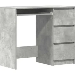 vidaXL Bureau Gris béton 90x45x76 cm Aggloméré