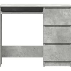 vidaXL Bureau Gris béton 90x45x76 cm Aggloméré