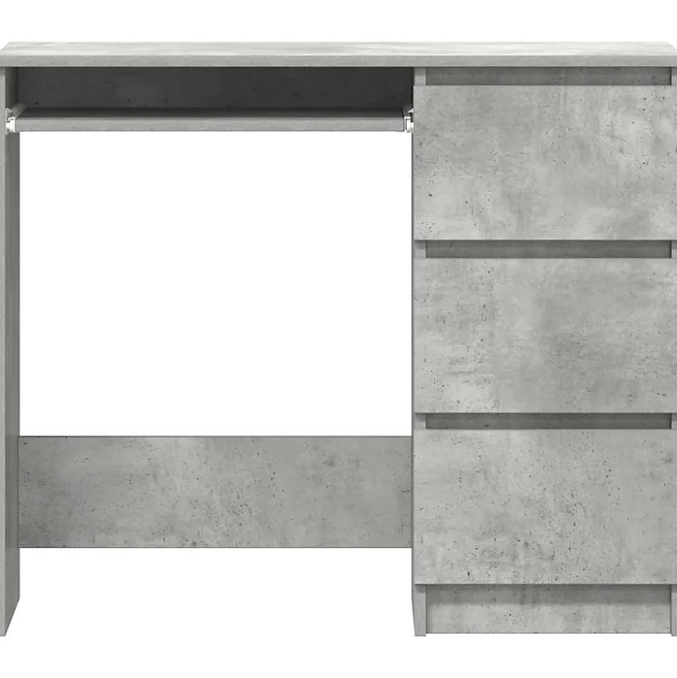 vidaXL Bureau Gris béton 90x45x76 cm Aggloméré