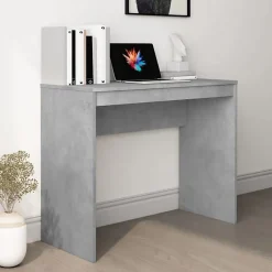 vidaXL Bureau Gris béton 90x40x72 cm Bois d'ingénierie 800382