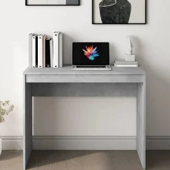 vidaXL Bureau Gris béton 90x40x72 cm Bois d'ingénierie 800382