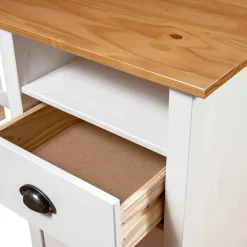vidaXL Bureau Hill avec 3 tiroirs 120x50x74 cm Bois pin massif 288998