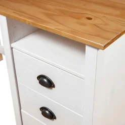 vidaXL Bureau Hill avec 3 tiroirs 120x50x74 cm Bois pin massif 288998