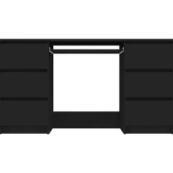 vidaXL Bureau Noir 140x50x77 cm Aggloméré