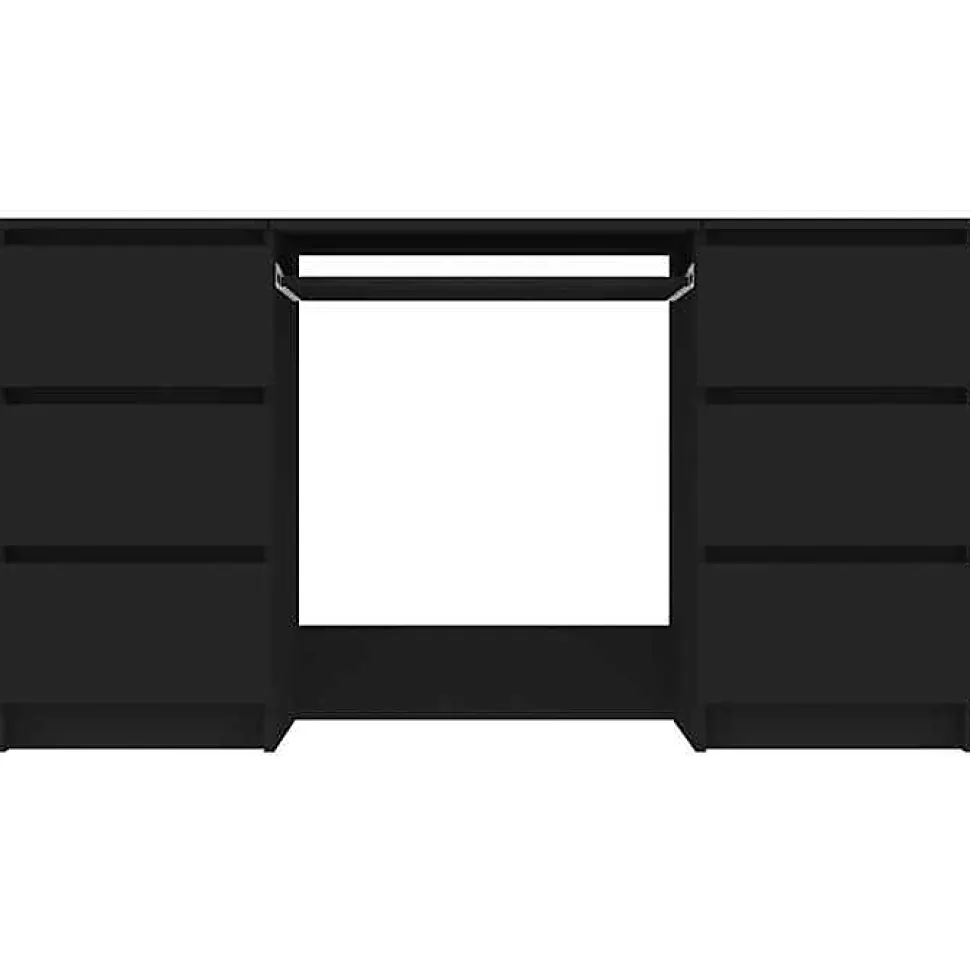 vidaXL Bureau Noir 140x50x77 cm Aggloméré
