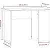 vidaXL Bureau Noir 100x55x75 cm Bois d'ingénierie 823025