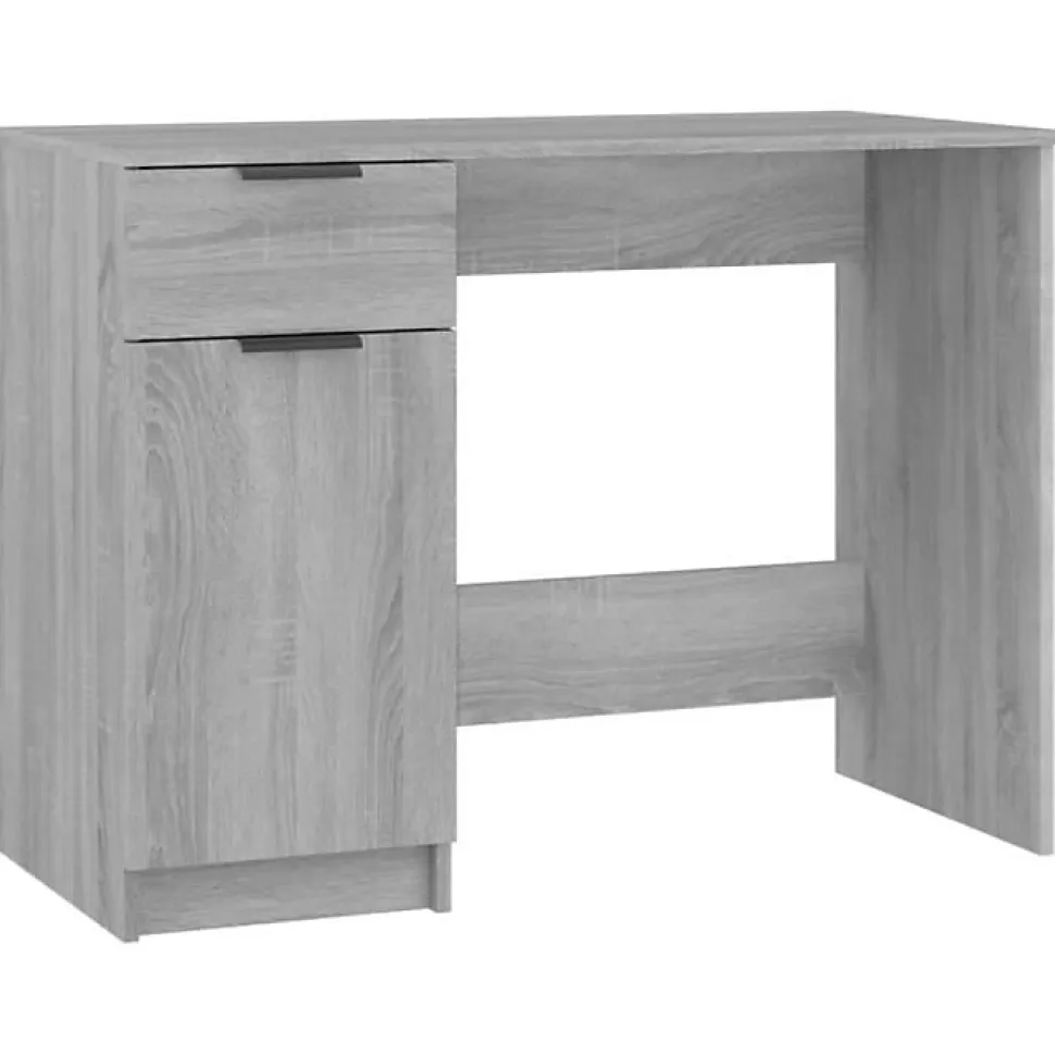 vidaXL Bureau Sonoma gris 100x50x75 cm Bois d'ingénierie 817127