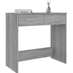 vidaXL Bureau Sonoma gris 80x40x75 cm Bois d'ingénierie 815475