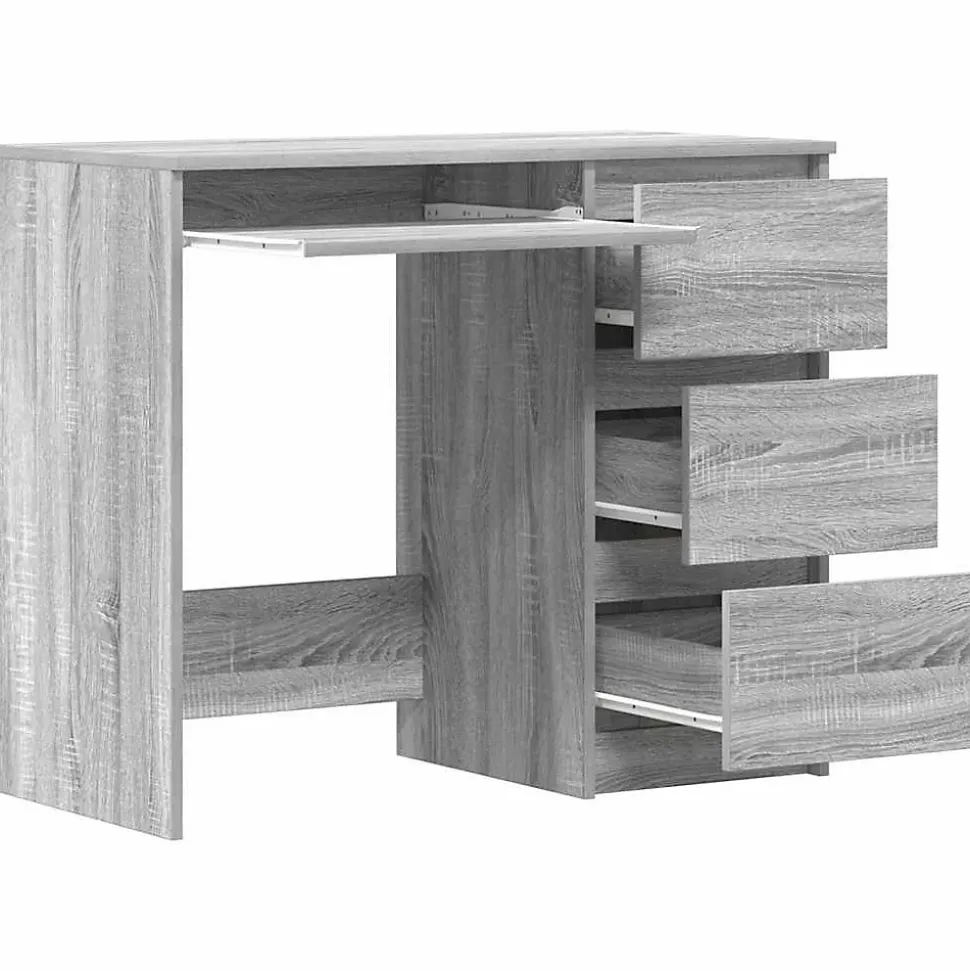 vidaXL Bureau Sonoma gris 90x45x76 cm Bois d'ingénierie 815508