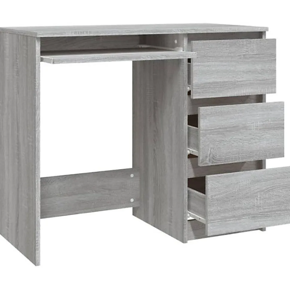 vidaXL Bureau Sonoma gris 90x45x76 cm Bois d'ingénierie 815508
