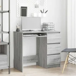 vidaXL Bureau Sonoma gris 90x45x76 cm Bois d'ingénierie 815508