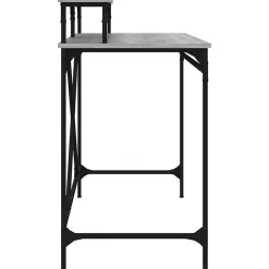 vidaXL Bureau sonoma gris 100x50x90 cm bois d'ingénierie et fer 826702